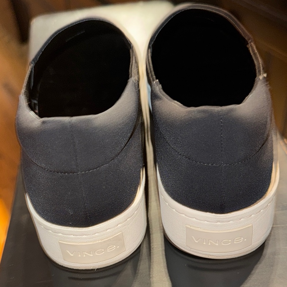 Vince Warren Deep Navy & Black Women’s Black Slip-On Platform Sneakers Size 13 - Picture 7 of 13